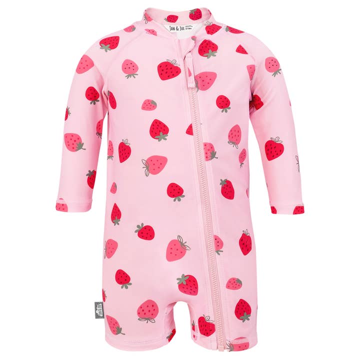 Pink Strawberry
| Long Sleeve UV Jumpsuit for wholesale by Jan & Jul