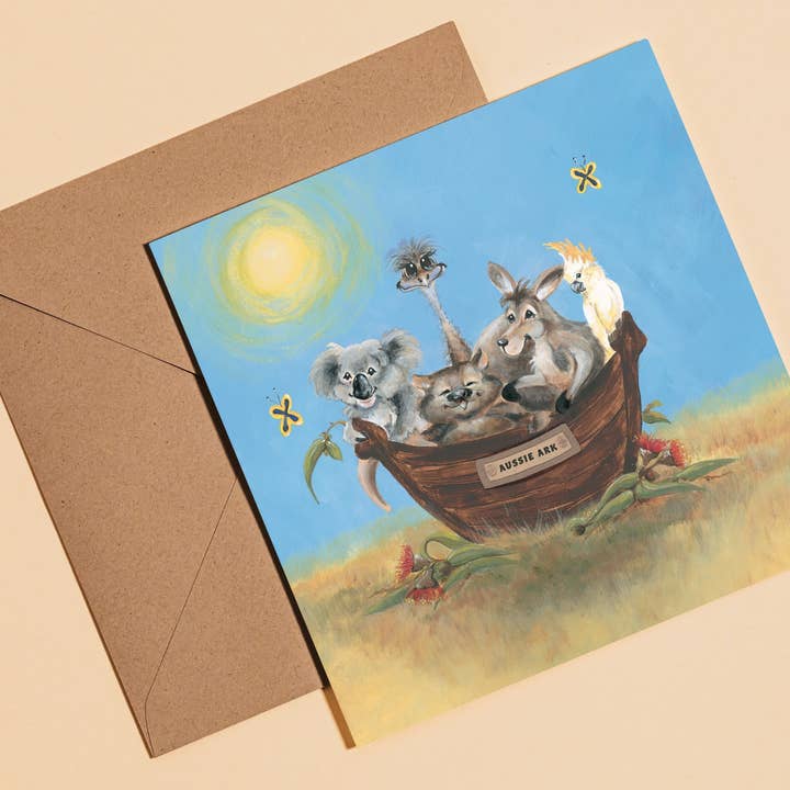 Pony Nut Gifts - Wholesale Birthday Card - Aussie Ark - Square Australian Greetings / Birthday Card