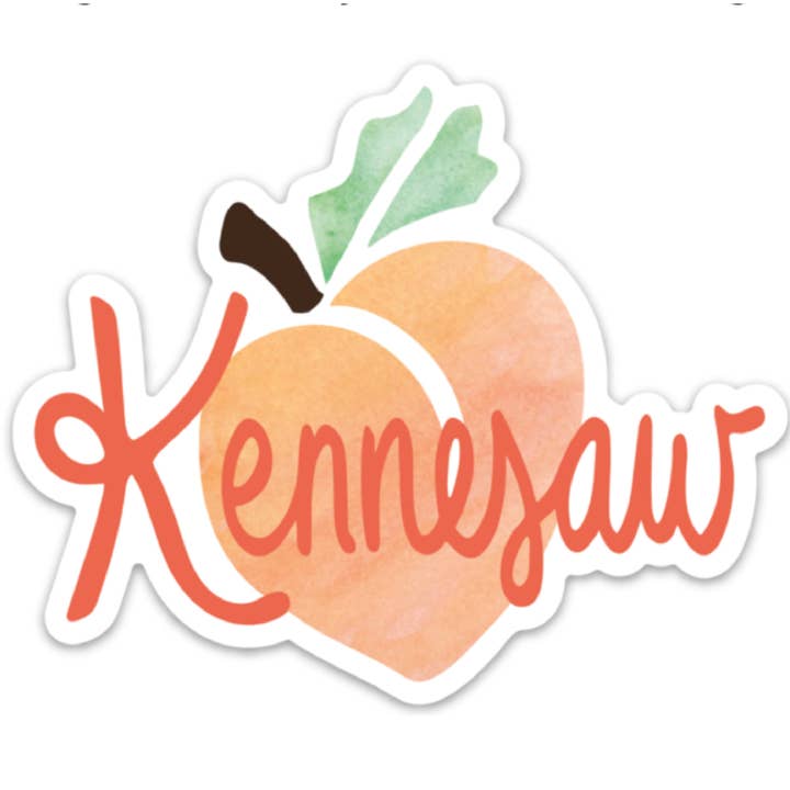 Kennesaw Peach Vinyl Magnet for wholesale by Sunny Day Designs