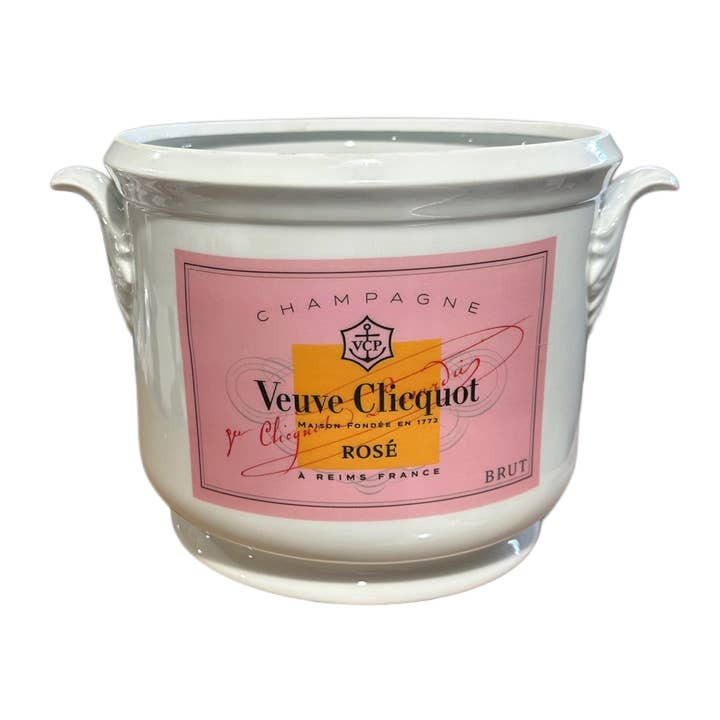 Seau à champagne étiquette de champagne rosé pour la vente par The French Bee & Co