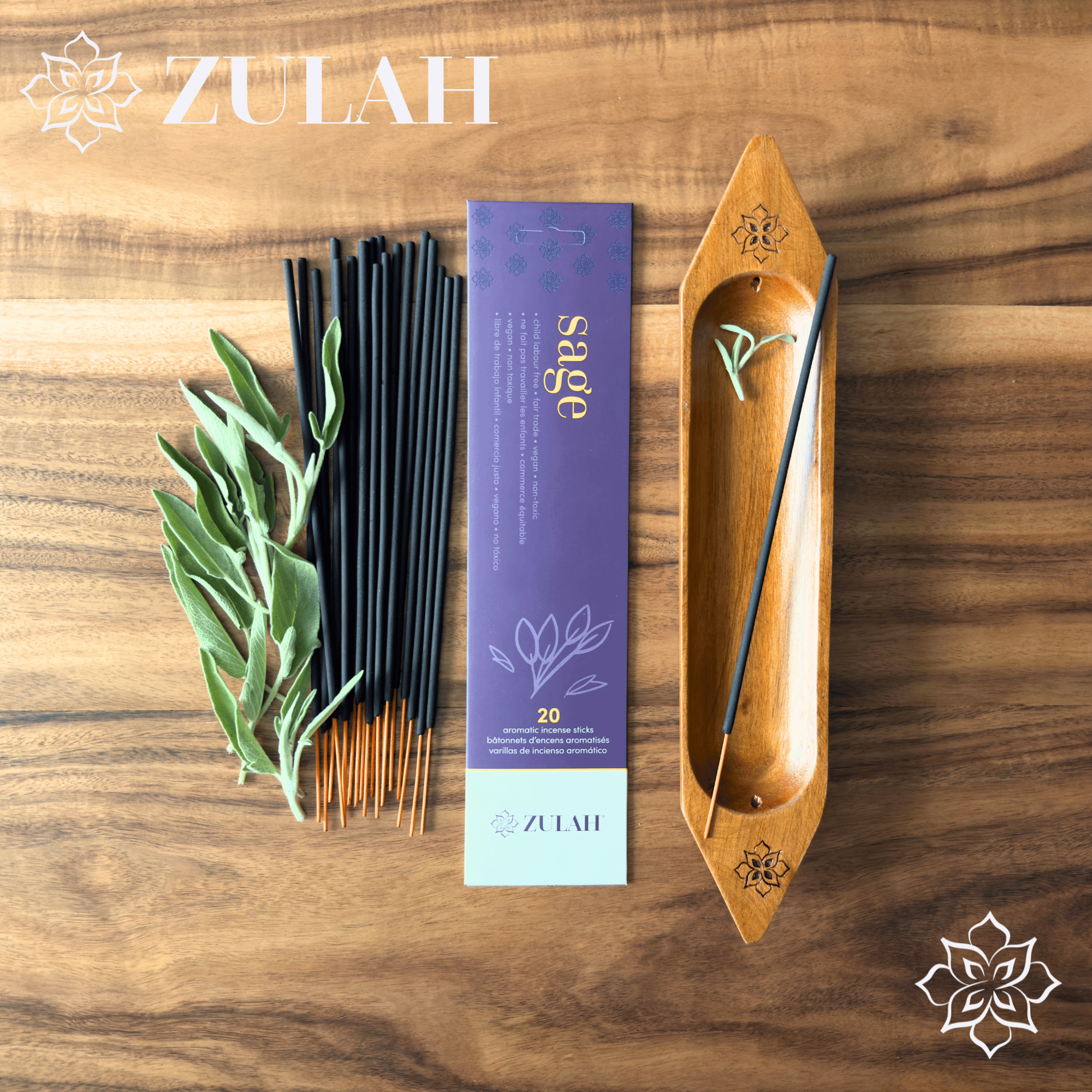 Zulah Canada - Wholesale Incense - Sage Incense, 20 sticks per pack5