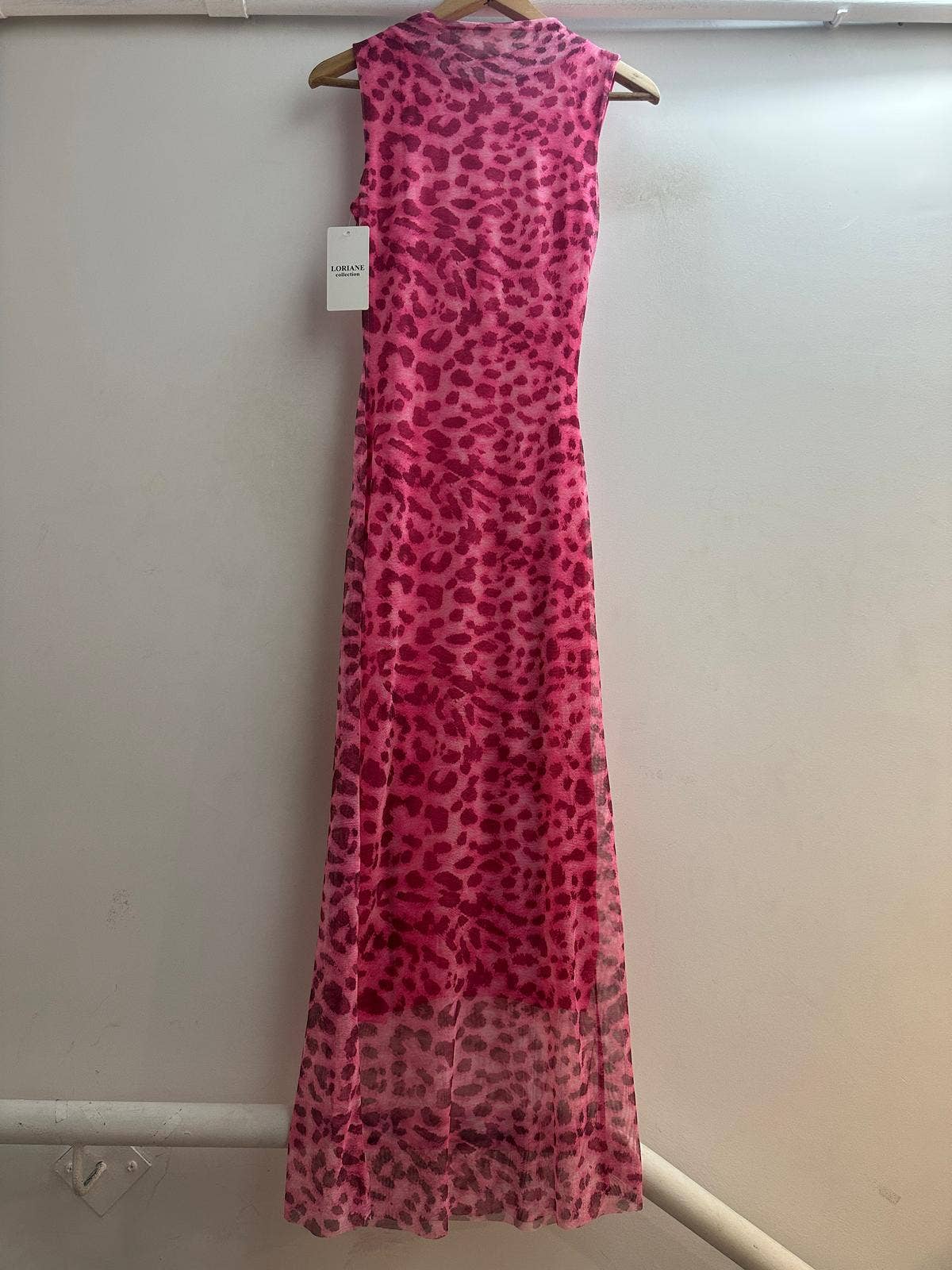 LORIANE – Engroshandel Kjole - Dame – Lang leopardprint kjole med for4