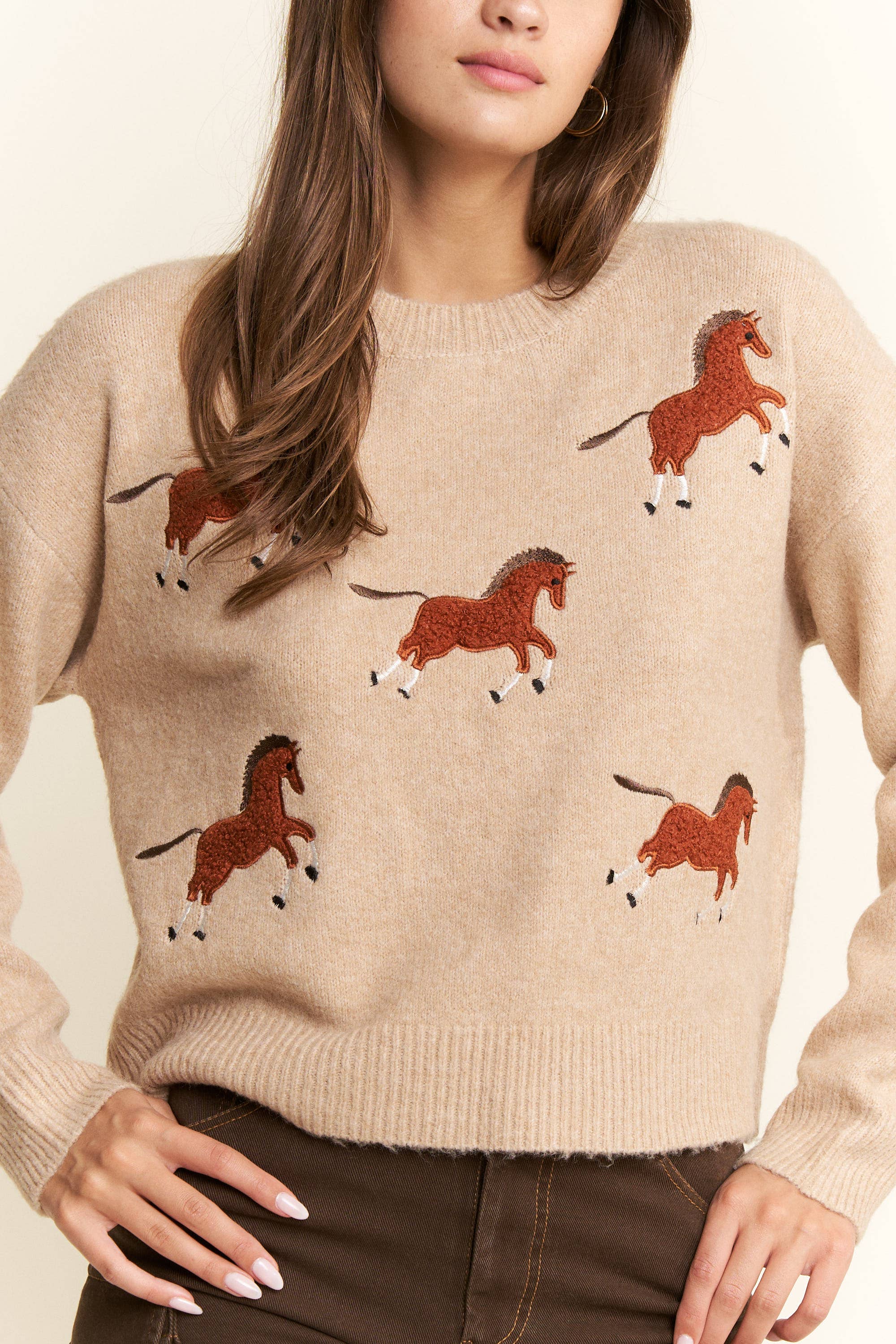 JADE BY JANE - Wholesale Knit Sweater - Women's - FIVE HORSES SWEATER5