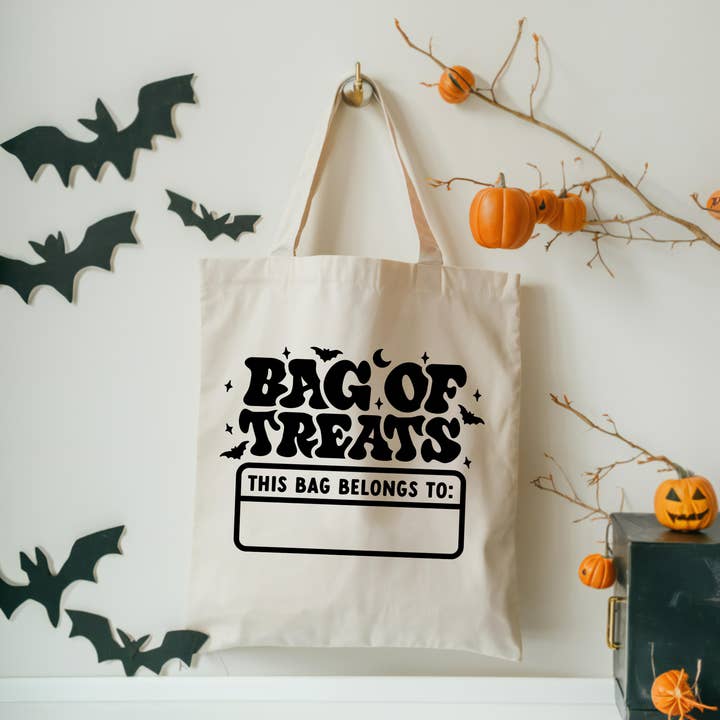 Sac en toile pour bonbons d'Halloween Sac de nom pour la collecte de bonbons pour la vente par Benny & Ray Apparel
