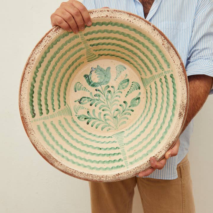 Eturel Madrid - Wholesale Decorative Plate/Dish/Bowl - Green lebrillos granaÃnos