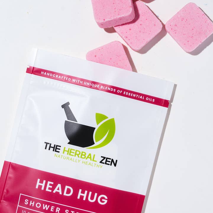 The Herbal Zen - Wholesale Shower Steamer/Bomb - Head Hug Shower Steamers | Tension Relief & Stress Support3