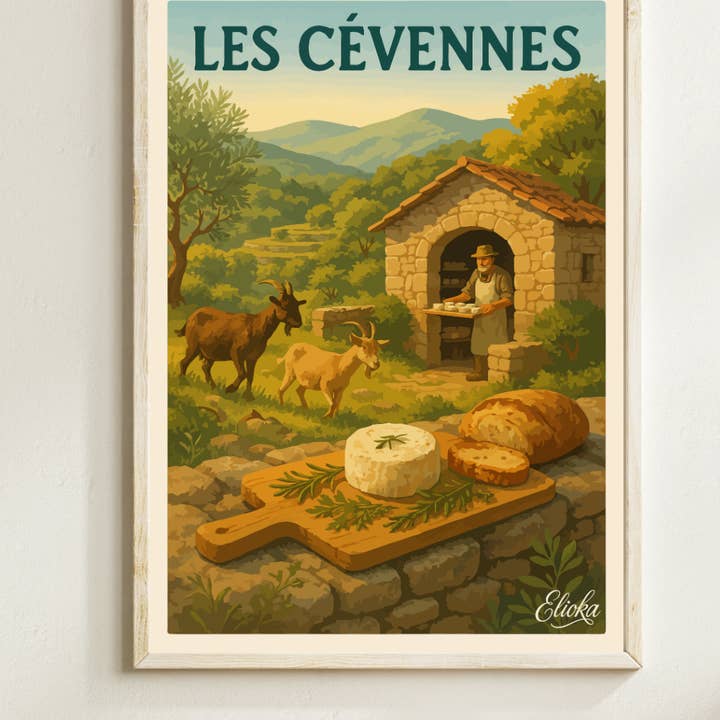 ELIOKA - Wholesale Poster - Display "The Cheese of the Cévennes"1