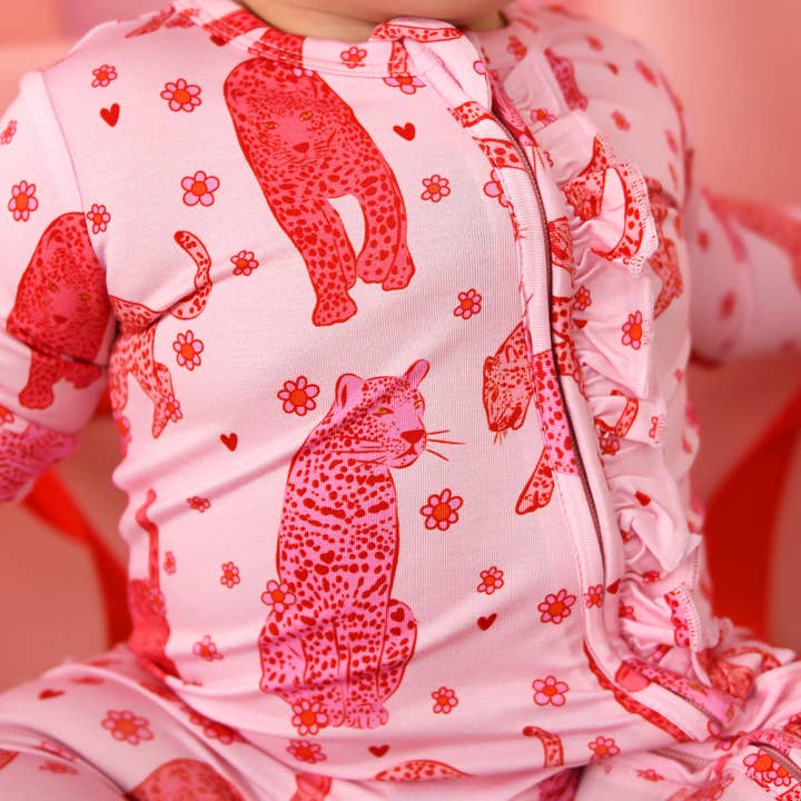 Gigi and Max – Engroshandel Romper - Baby – Cambrie RUFFLE ZIP Valentinsdag Bambus 1ST To-vejs Lynlås17