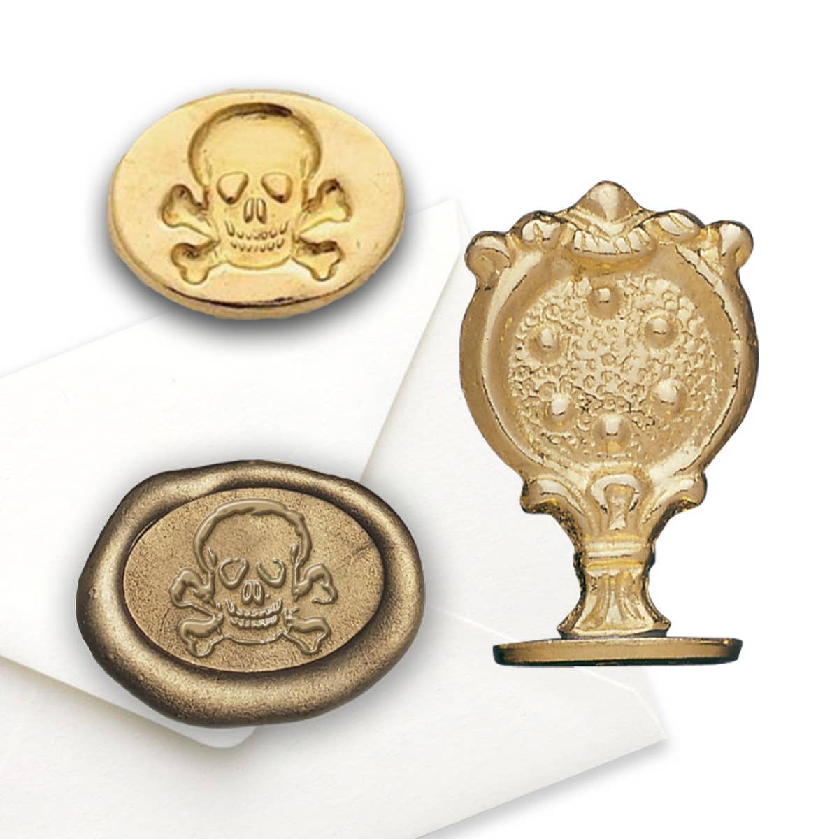 Freund Mayer & Co. - Wholesale Rubber/Decorative Stamp - Florentine Brass Wax Seal Stampers-over 50 popular symbols40