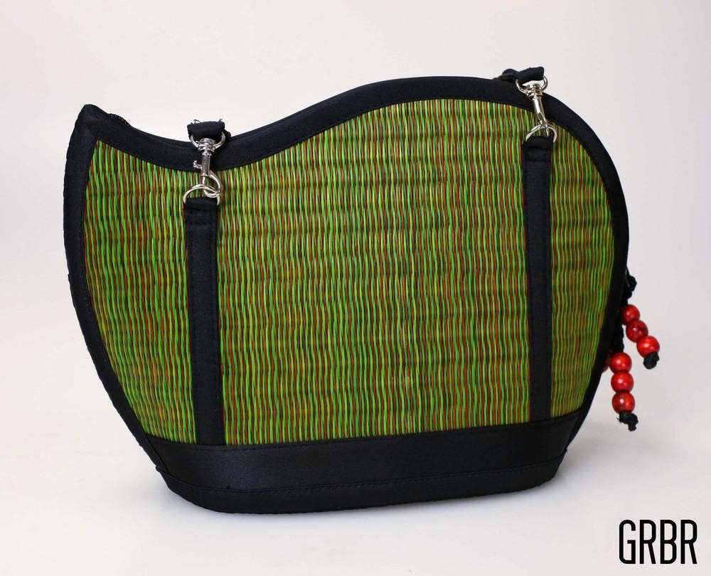 Baskets of Cambodia - Wholesale Crossbody Bag - Women's - Award-Winning Medium Size Asymmetrical Kiri Wave Purse1