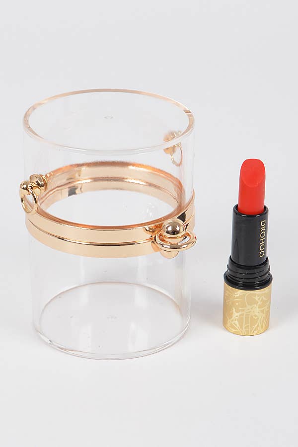 CLAIR Mini pochette à lèvres en plastique transparent en vente sur Faire1