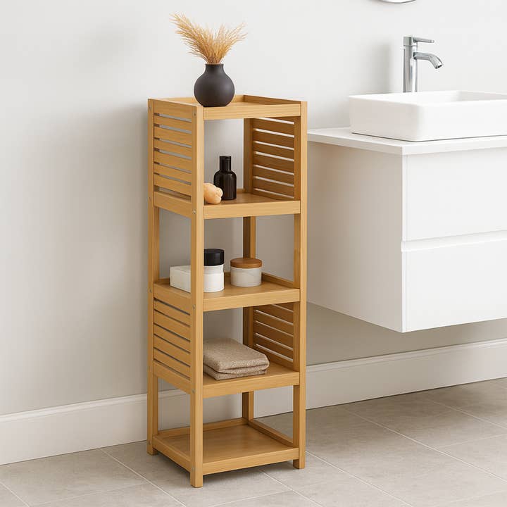 Open-Shelf Unit – Natural Trinidad for wholesale by Evideco French Home Goods