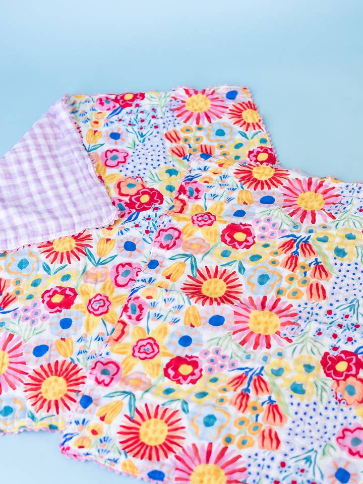 Poppy Kids Co - Wholesale Bedding Blanket - Kids & Baby - Louie Floral Muslin Blanket