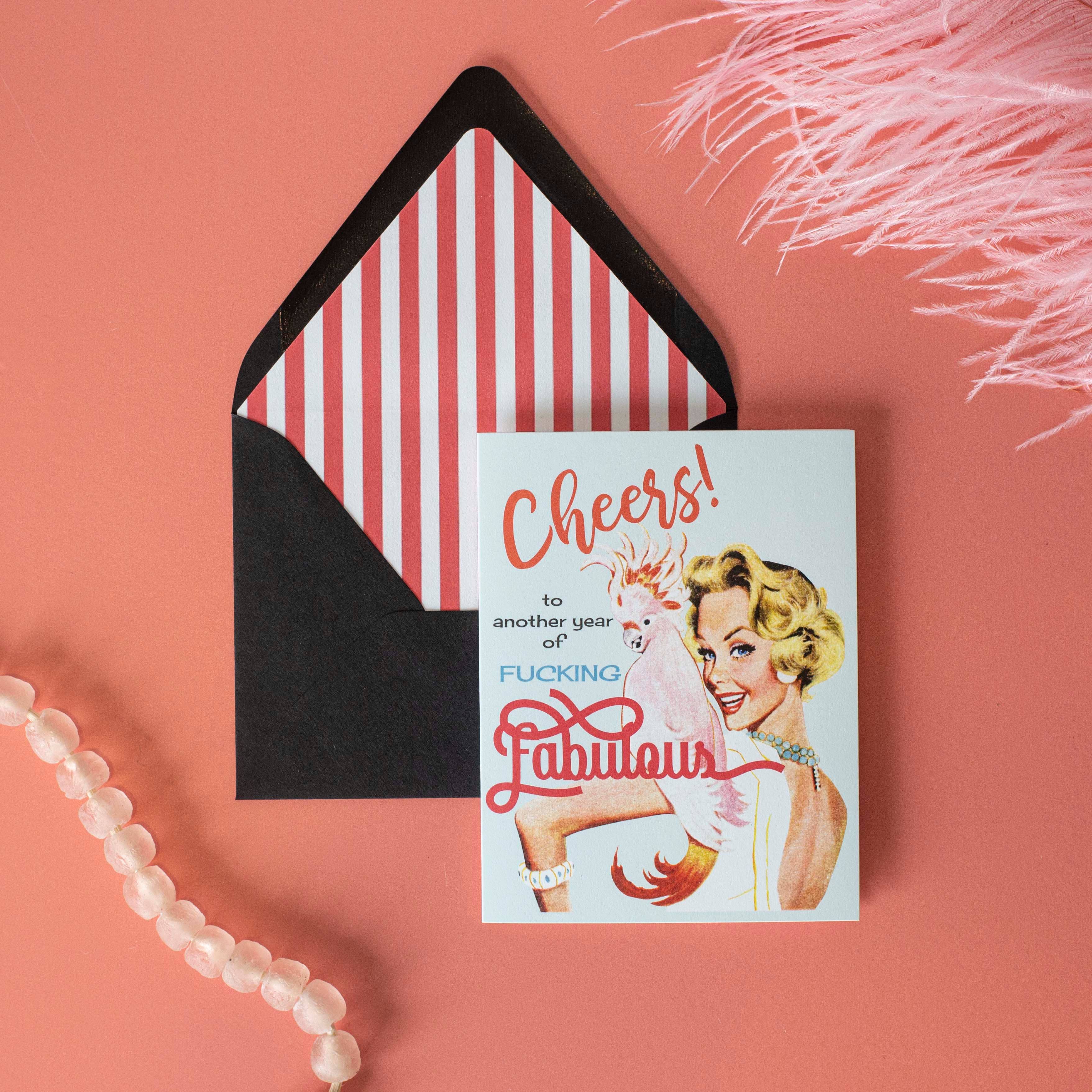 Mod Lounge Paper Company - Wholesale Birthday Card - Another Year of Fucking Fabulous Funny Birthday Card1