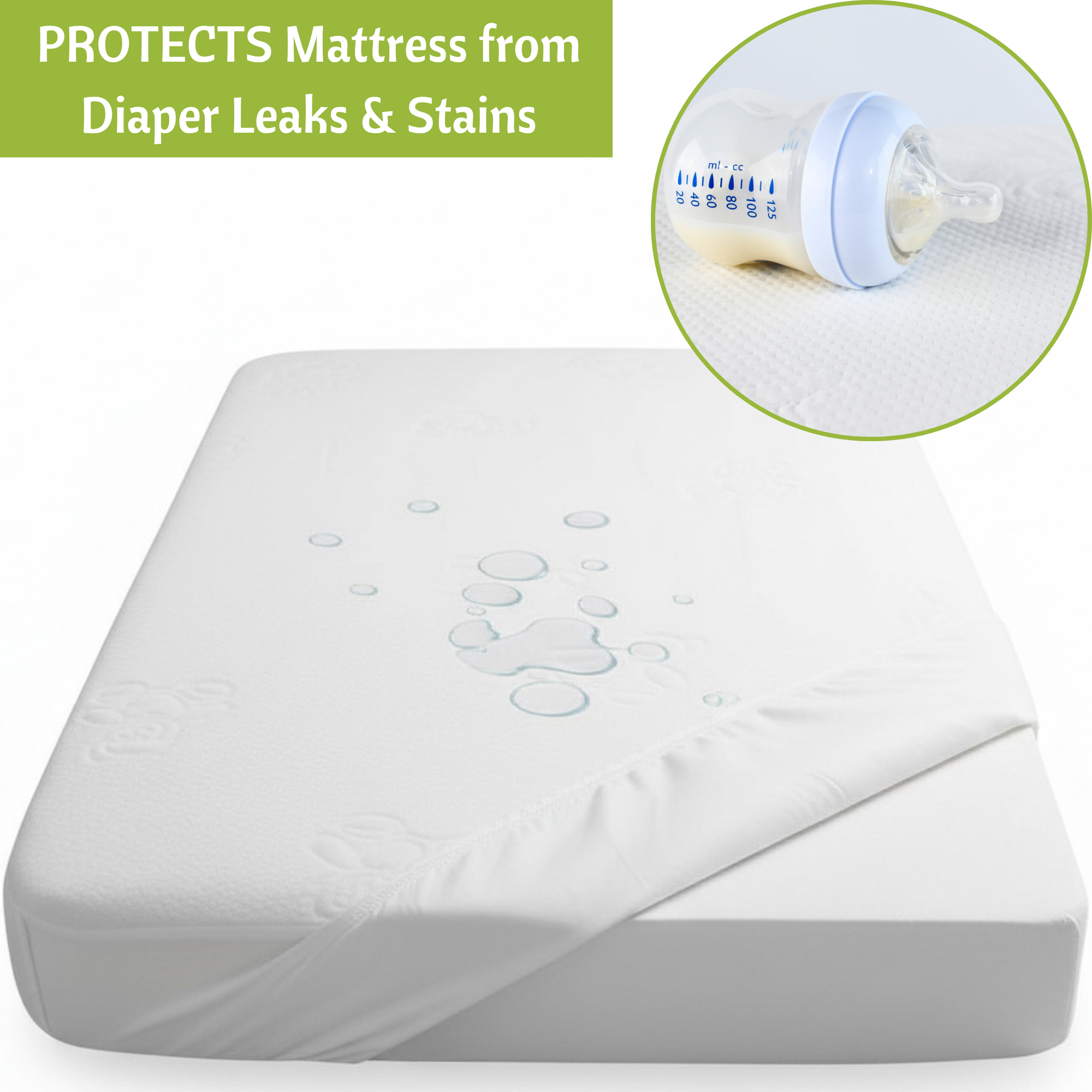 Vesta Baby - Wholesale Fitted Sheet - Kids & Baby - Baby Crib Mattress Protector Fitted Bamboo Jacquard 52x28 in7