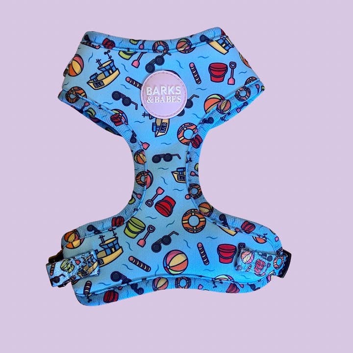 Seaside Holidays Adjustable Dog Harness for wholesale by The Pet Pantry