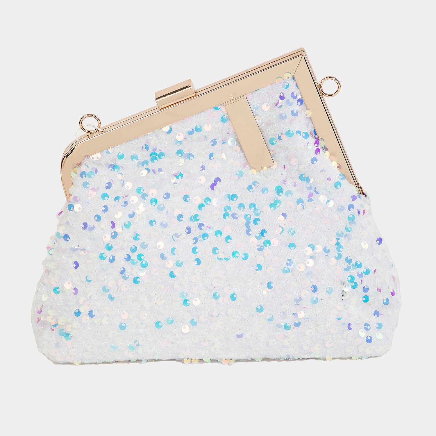 Collections by Fame Accessories - Vente Pochette – femme - Sac à main abstrait à paillettes à cadre métallique7