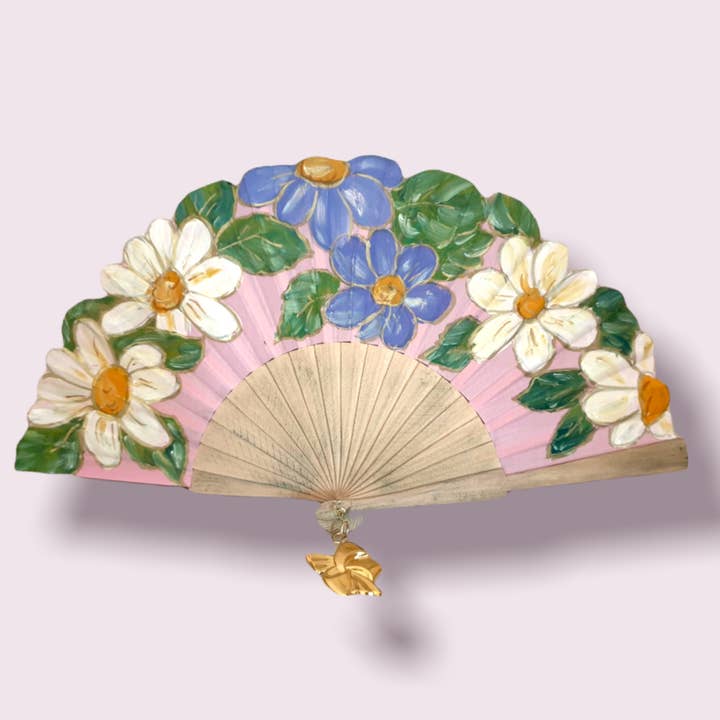 Arte e sfizio - Wholesale Handheld Folding Fan - Hand painted fans in fabric and wood25