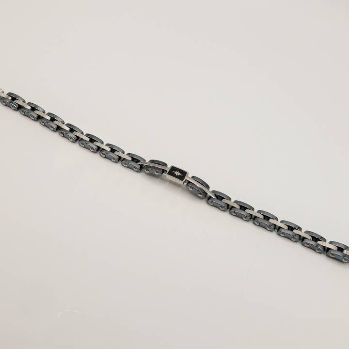 BRACCIALE uomo ACCIAIO catena bicicletta + placca stella for wholesale on Faire2