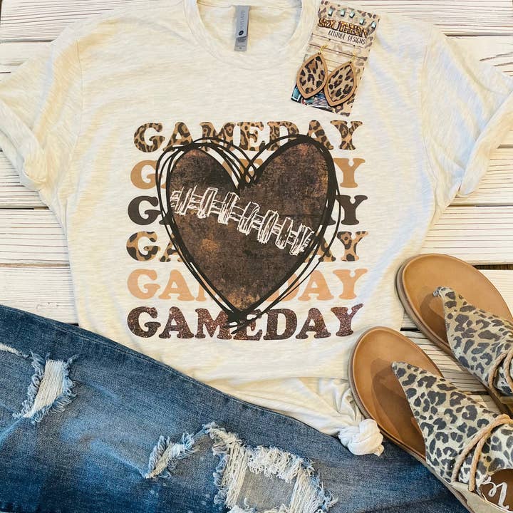 Game Day Heart - Football for wholesale by Southern Attitude Designs Inc