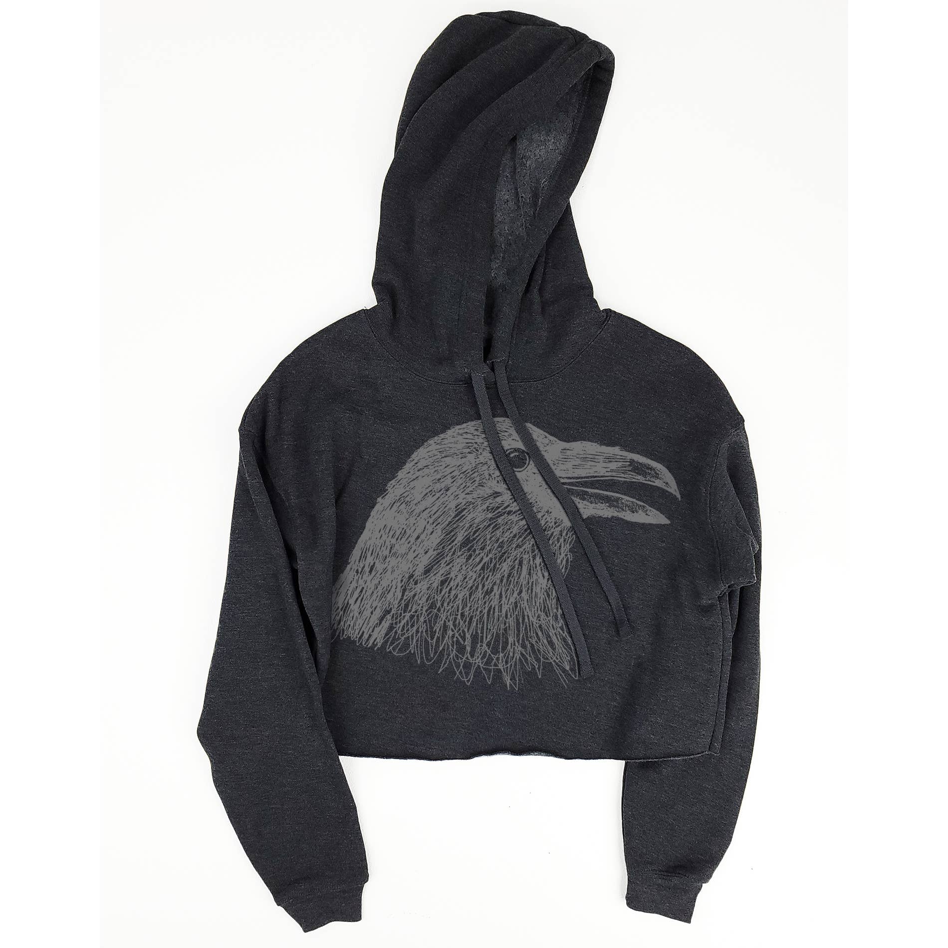 Supermaggie @ Faire - Wholesale Hoodie - Women's - Crow Head Mandy Crop Hoodie0