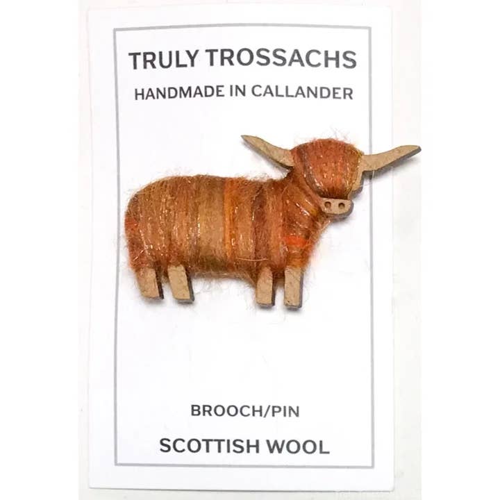 Truly Trossachs - Wholesale Brooch - Highland Cow Brooch Natural Blends5