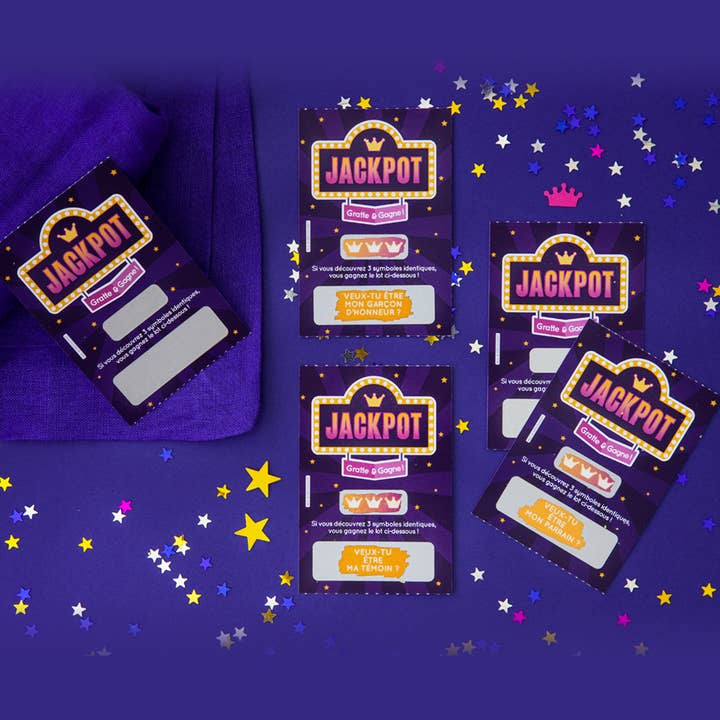 Mimosa Chroma - Wholesale Stationery/Notecard Set - Scratch ticket for a witness or godfather/godmother request4