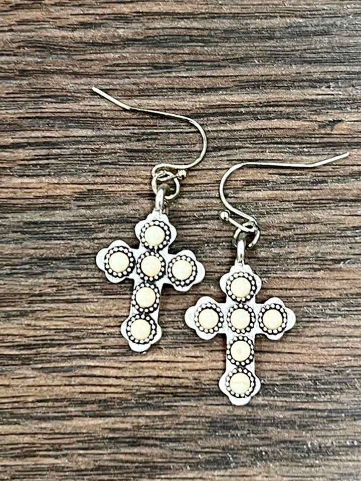 723662-1, 1" Cross Earrings for wholesale by ISAC Trading Inc