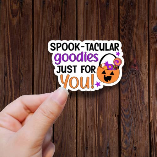 «Chicche spettrali...» Adesivi Halloween per piccole imprese per la vendita all'ingrosso da parte di Forest Crafts