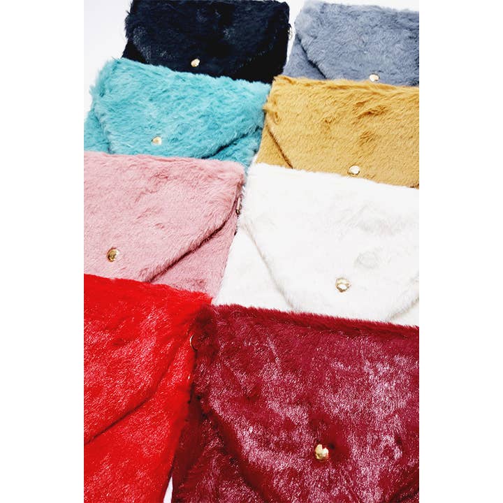 Funteze - Wholesale Clutch Bag - Women's - Soft Fur Clutch Bag