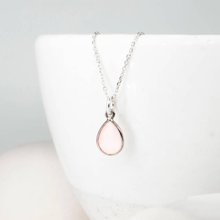 Rose Quartz Stone Necklace for wholesale by Mackenzie Jones Designs