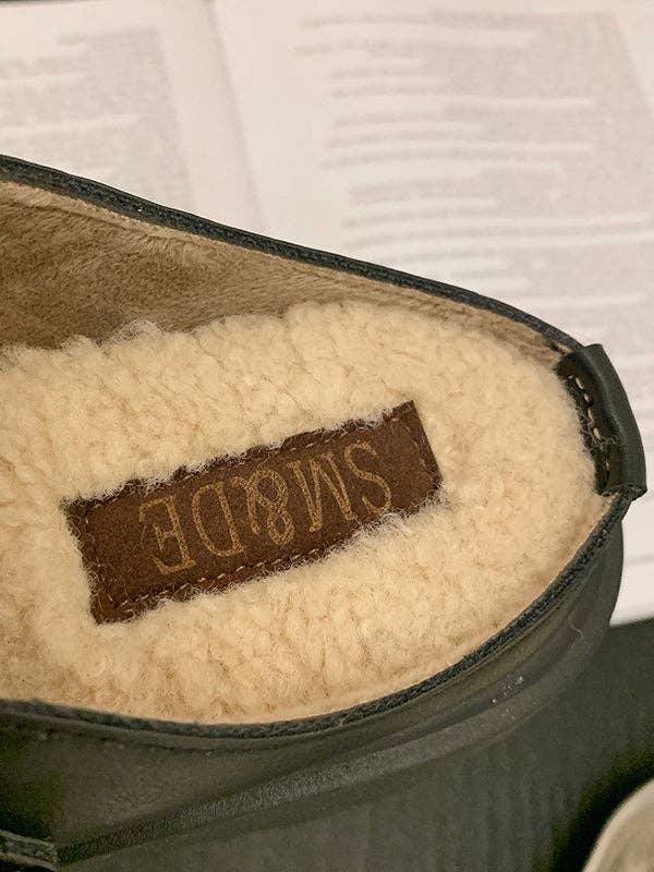 VividLux - Wholesale Loafers - Women's - Belt Buckle Round-Toe Split-Joint Loafers Platform Shoes Slippers&Mules15