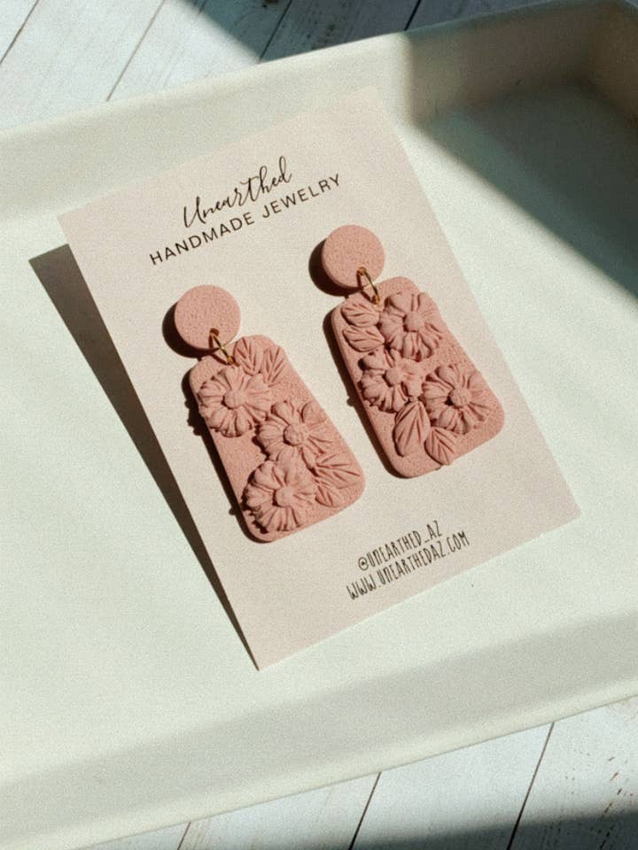 Volcanic Floral-Dusty Pink for wholesale by Unearthed by Kathryn Peña