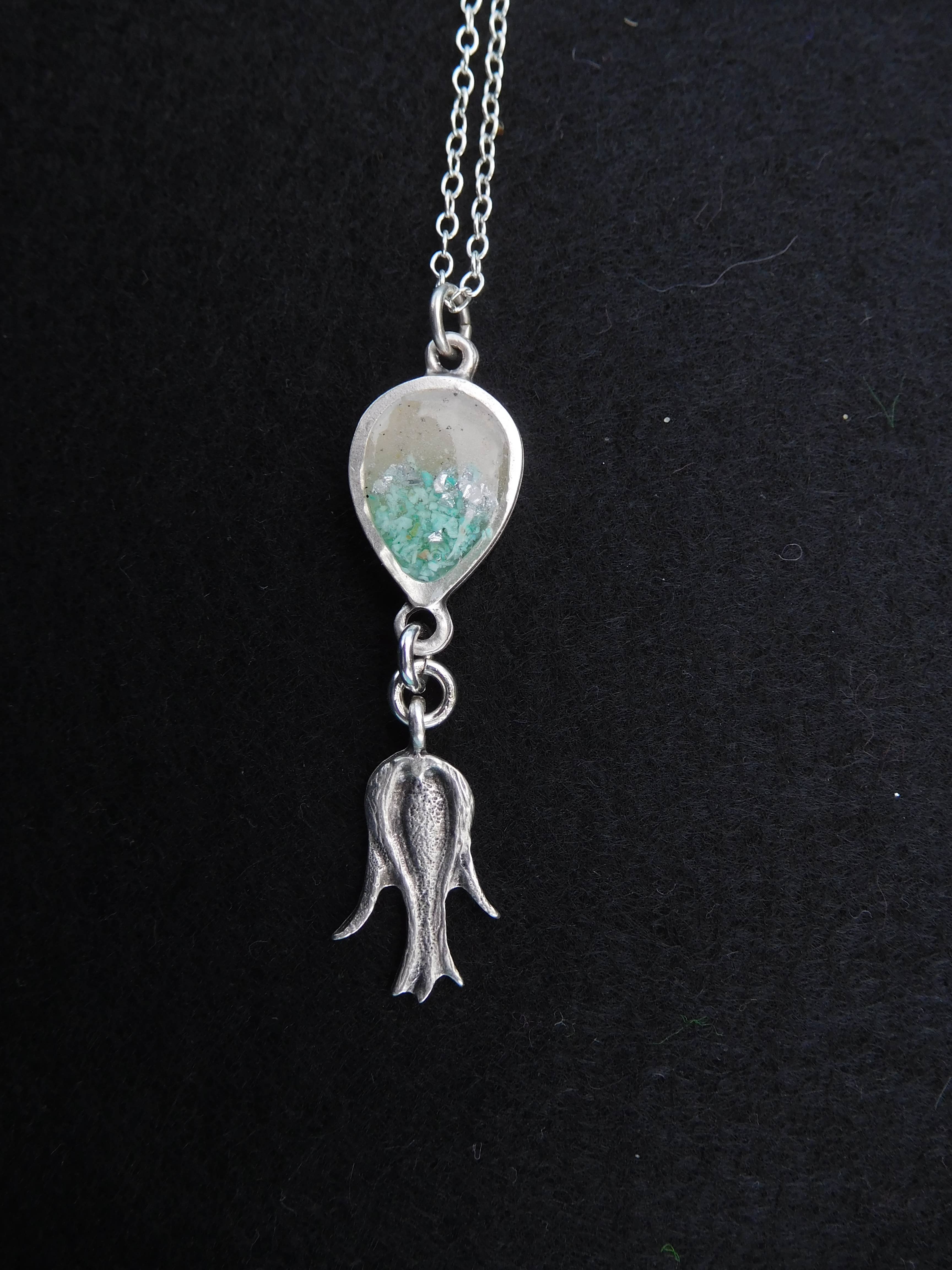 Art & Soul 30a - Wholesale Pendant/Charm Necklace - Teardrop Necklace with Lotus Charm Customize Beach or City 1