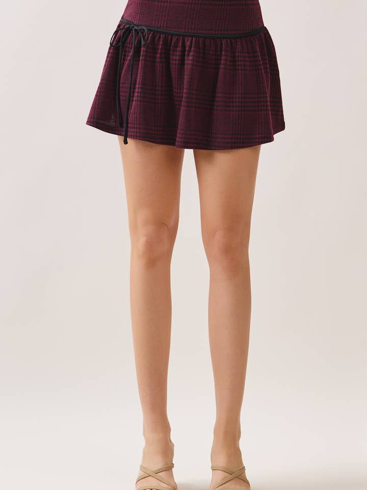 JS55892 - WAIST BANDED RUCHED MINI SKIRT for wholesale by Heart & Hips