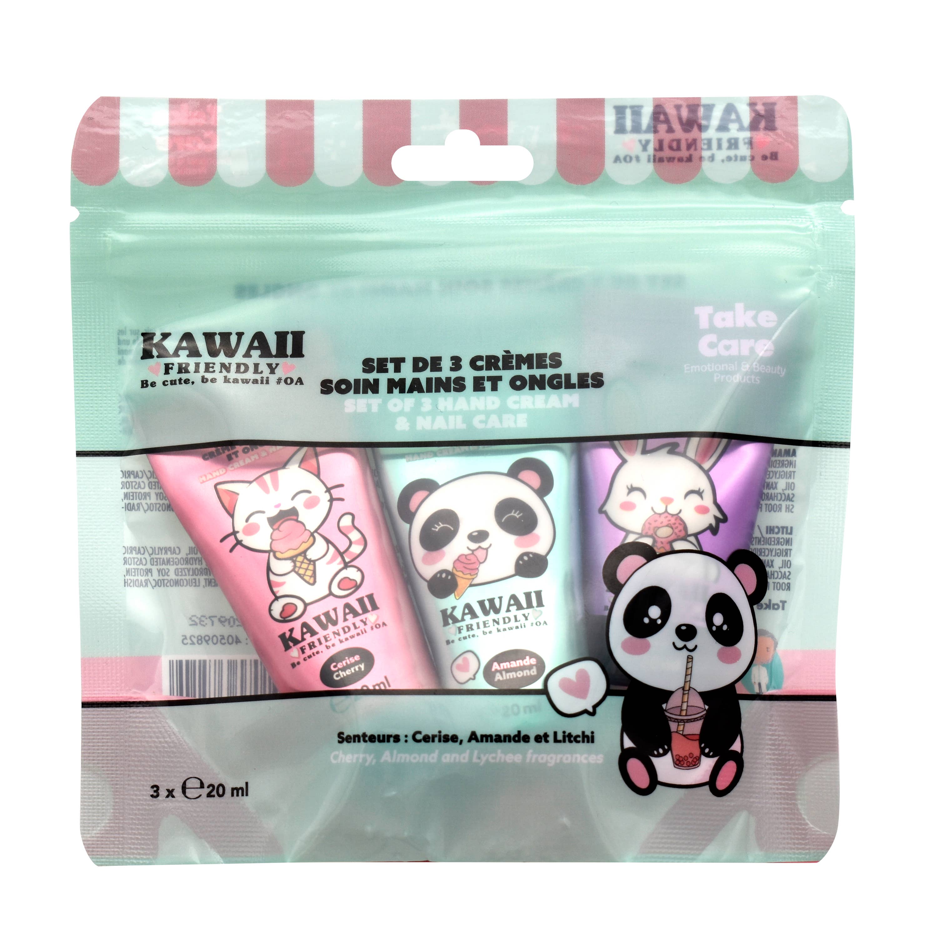 Takecare - Wholesale Hand Cream/Lotion - Set of 3 hand & nail creams KAWAII FRIENDLY 20 ml1