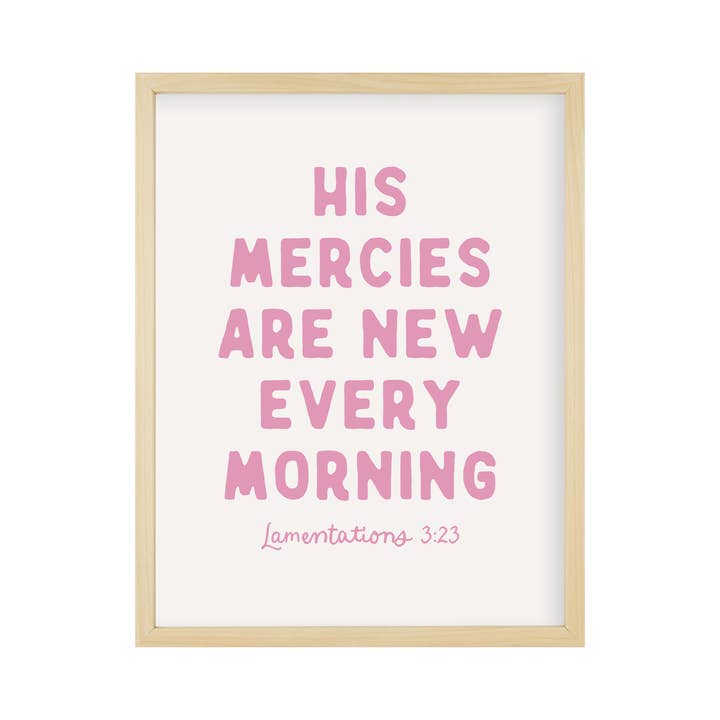 Faith Collection Wall Art His Mercies are New 11x14 for wholesale by Eccolo