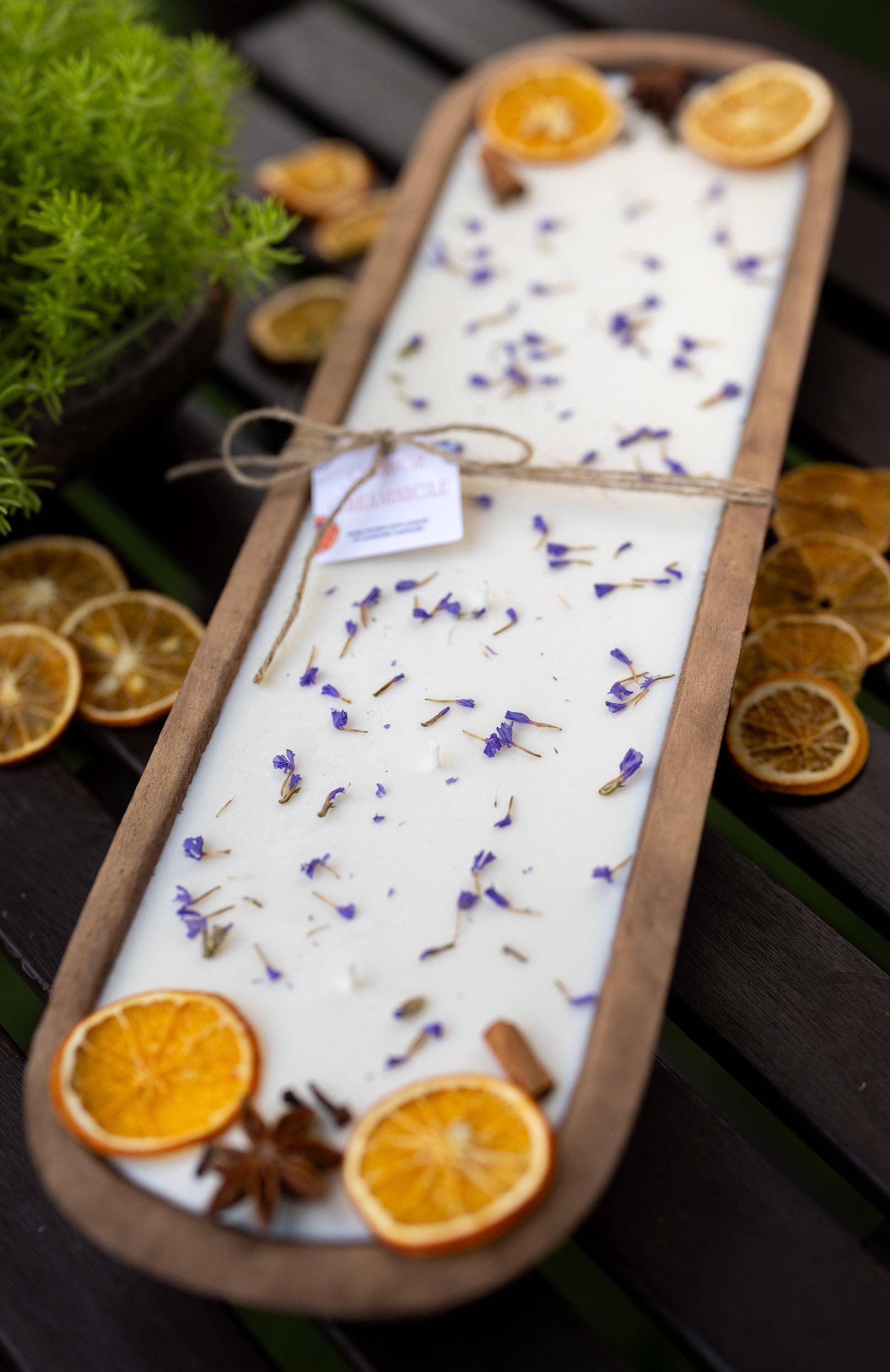 MySunshineCandless – wholesale Burkljus – Stort handsnidat 6 vekeskålstearinljus/orange skålljus/återanvändbart/träbondgårdsdekoration/perfekt present/julhelg6