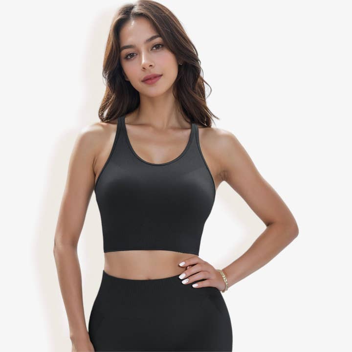 Active by Anna-Kaci - Wholesale Sports Bra - Women's - Racerback Sports Bra with Breathable Stretch Fabric