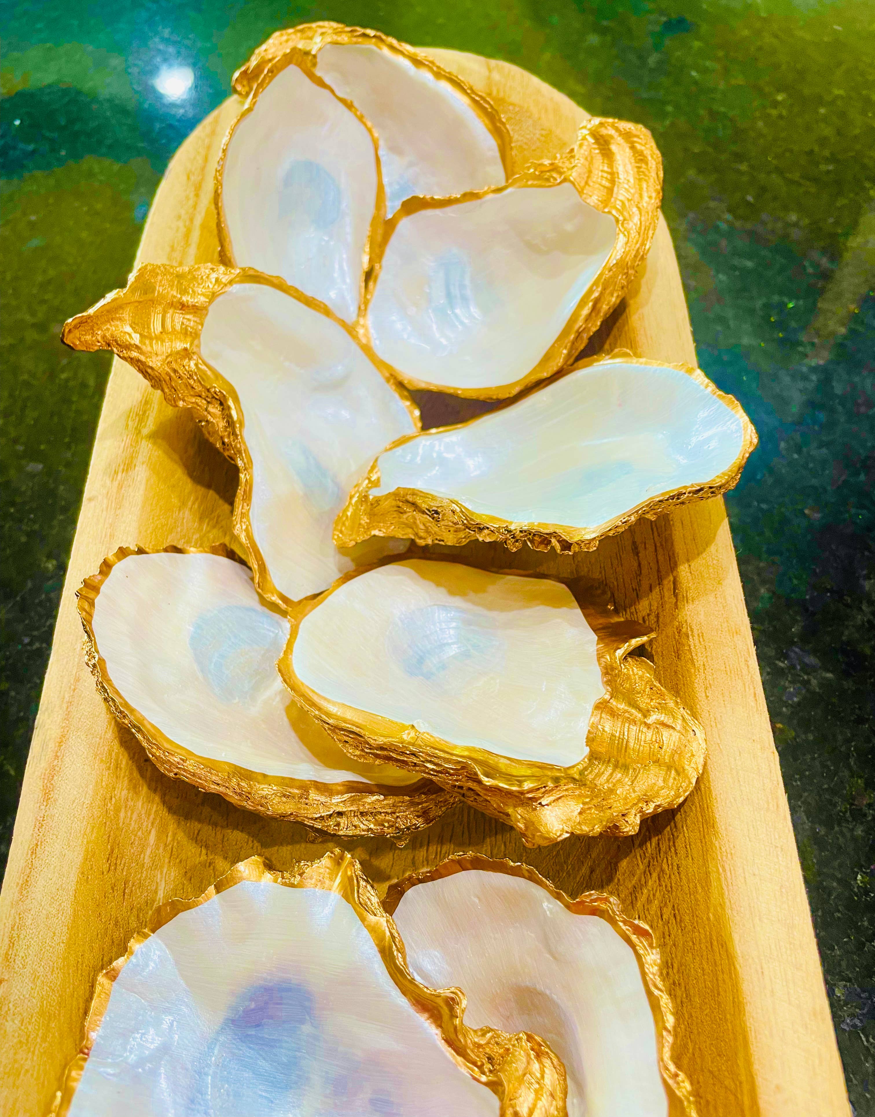 Shells by Shea - Vendita all'ingrosso Portagioie - Ciotola portagioie a conchiglia di ostrica, decorazione in oro1