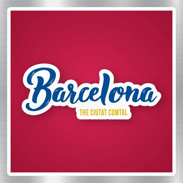 Barcelona the Ciutat Comtal Rejseklistermærke for engroshandel hos GraffMerch.com