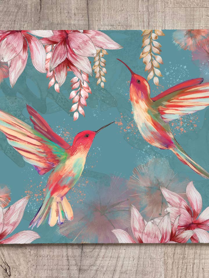 Glass Workstop Saver with Hummingbird Design for wholesale by Dollyhotdogs