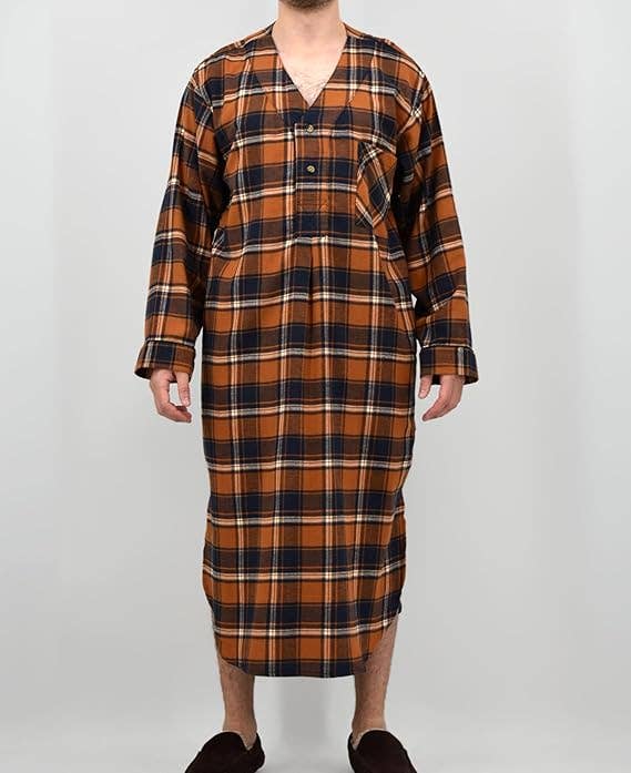 I-Wear Brands - Wholesale Nightshirt - Men's - 2 Pack Men's Cotton Flannel Long Henley Nightshirt2