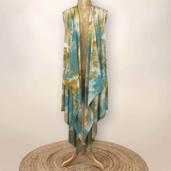 Saguaro Delia Long Sleeveless Vest for wholesale by ReLoved by Honey and Me featuring Simply Saguaro