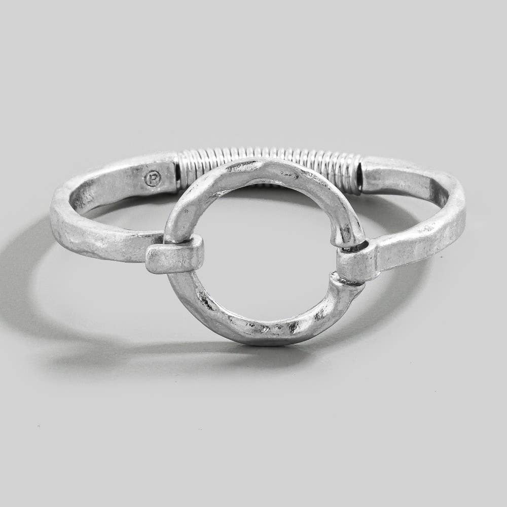 The Looks by Fame Accessories – Engroshandel Armbånd – Hamret cirkel armbånd armbånd4