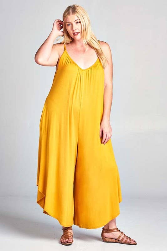 Emerald Collection - Wholesale Jumpsuit - Women's - ETK-4163-PL Solid Jumper with Pockets