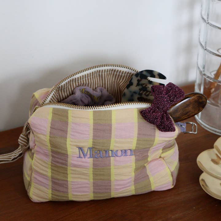 Maho - Wholesale Toiletry Bag - Women's - Claudia Seersucker1