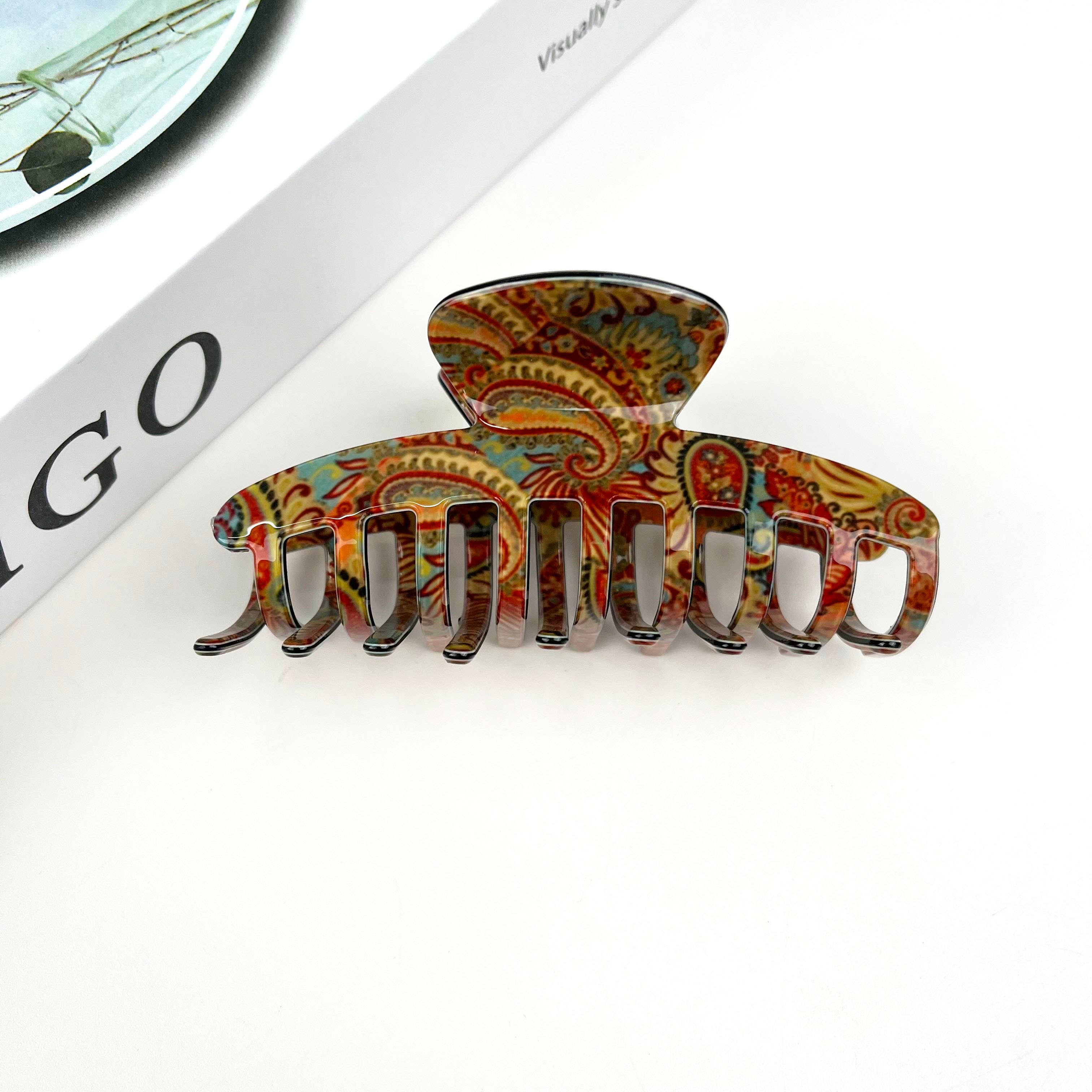 mildstyles - Wholesale Hair Clip - Women's - Retro palace pattern hair claw clip3