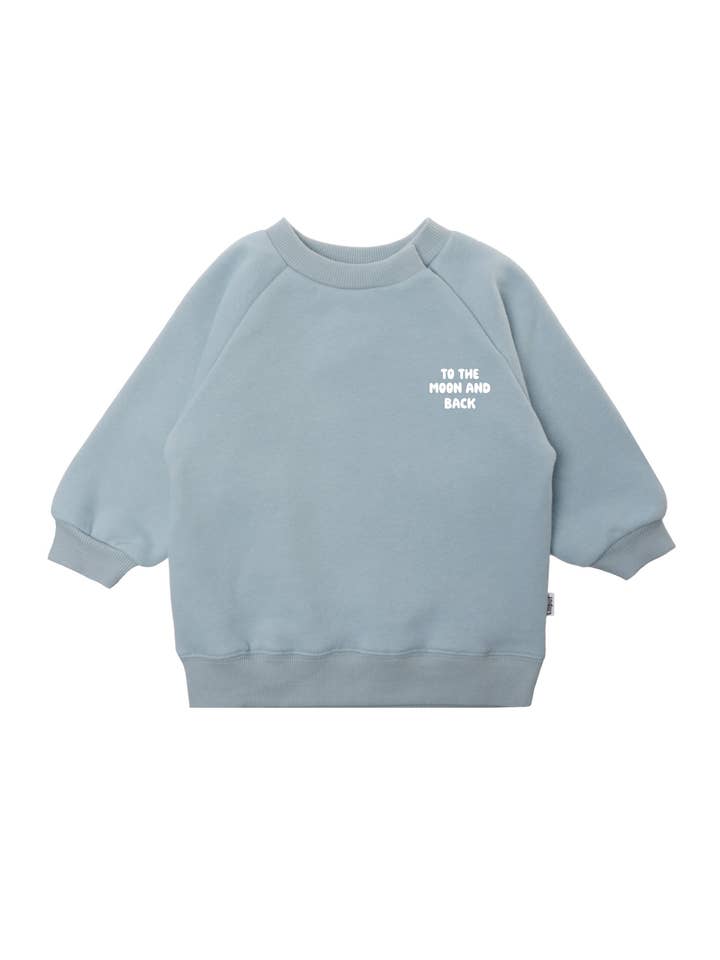 Sweatshirt Mini and Me Edition to the moon blauw voor wholesale door Liliput