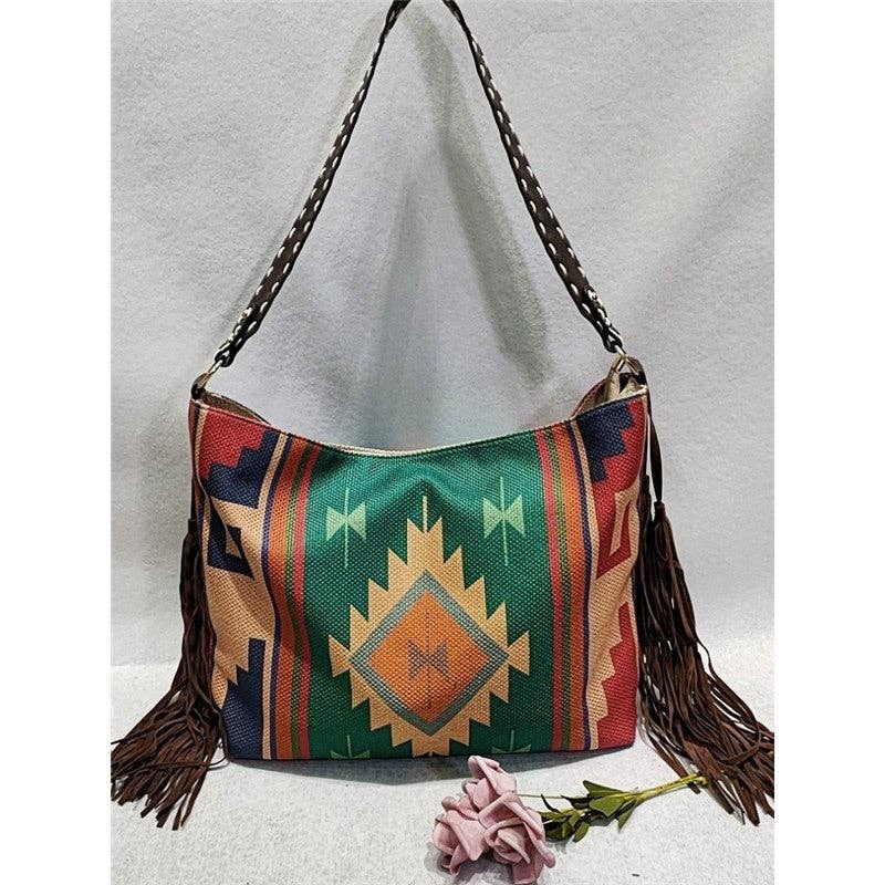 ShieldChic - Wholesale Shoulder Bag - Women's - Ethnic Pattern Tassel Shoulder Bag12